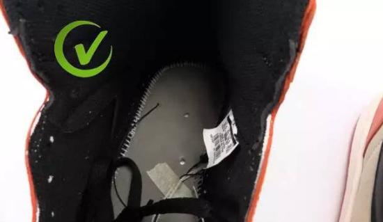 aj1小扣碎黑白橙真假,aj1扣碎球鞋真假对比