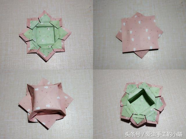 小时候小花篮折纸,儿童手工折纸大全花篮