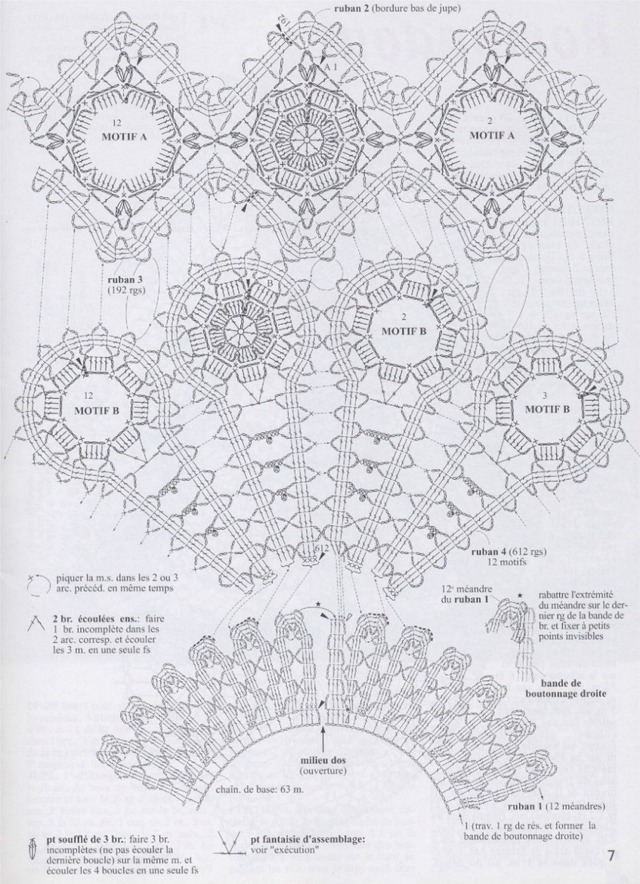 钩织芭比娃娃衣服,17厘米芭比娃娃衣钩织教程