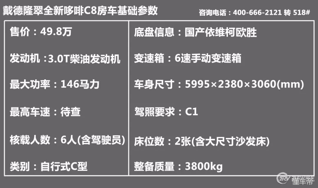 进口100万大额头c型豪华房车,豪华的六座六卧c级房车
