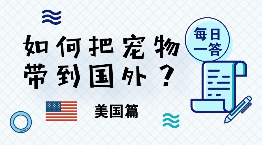 【每日一答】如何把宠物带到国外？#美国篇#
