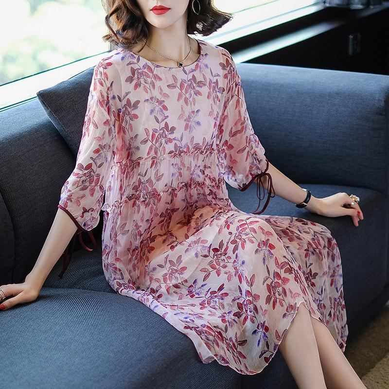 碎花连衣裙穿起来显胖有什么方法,肩宽女生适合的长袖碎花雪纺上衣