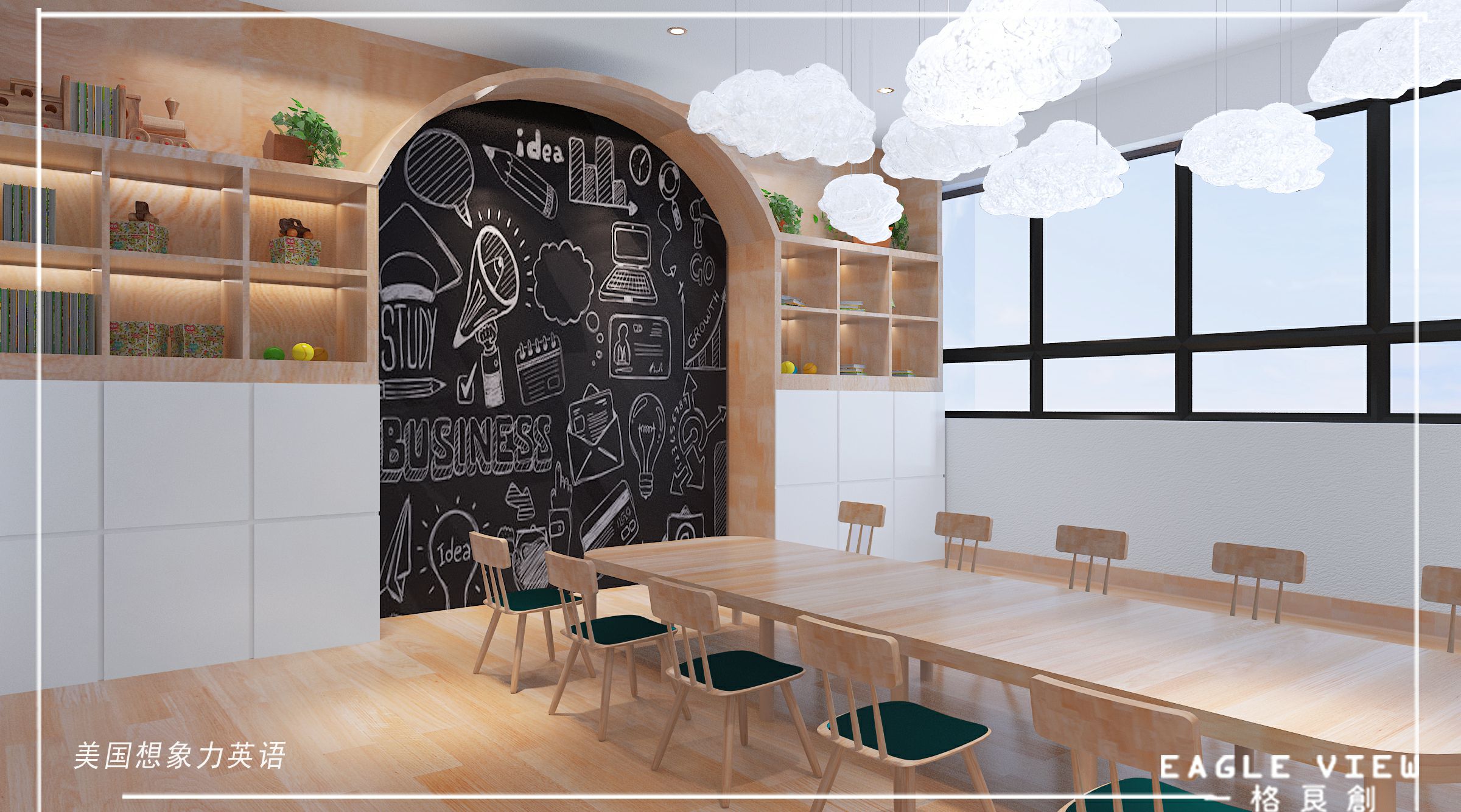 幼儿园高端感设计,国际幼儿园设计中心效果图