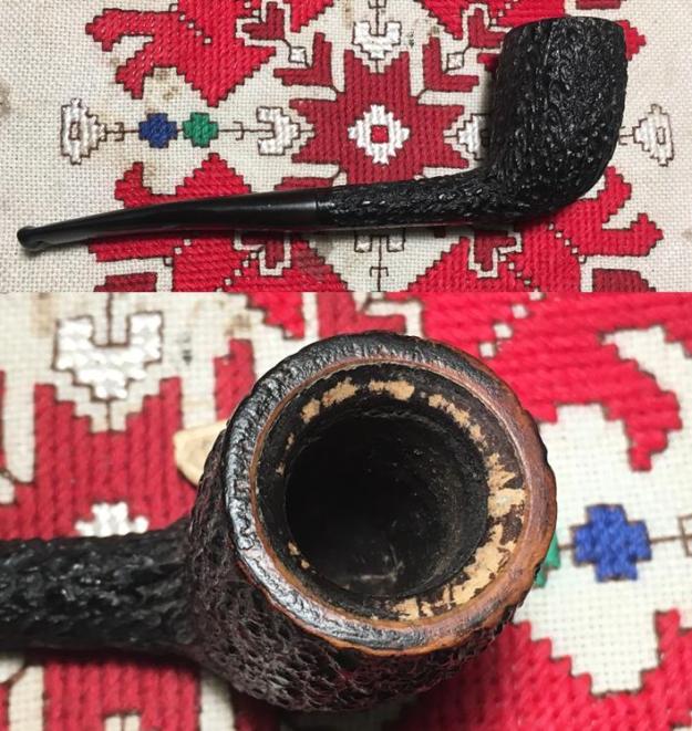 修复牛角烟斗,古董手工烟斗