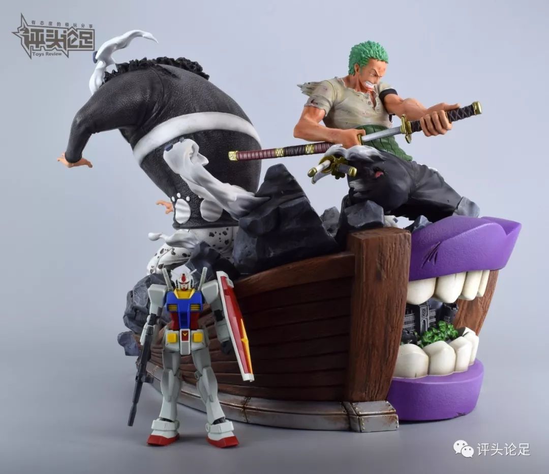 岛上死斗！帅哭！UCSTUDIO海贼王雕像手办索隆VS暴君熊