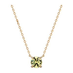 唐嫣同款钻石锁骨项链中国黄金,唐嫣同款女士经典圆形单钻项链