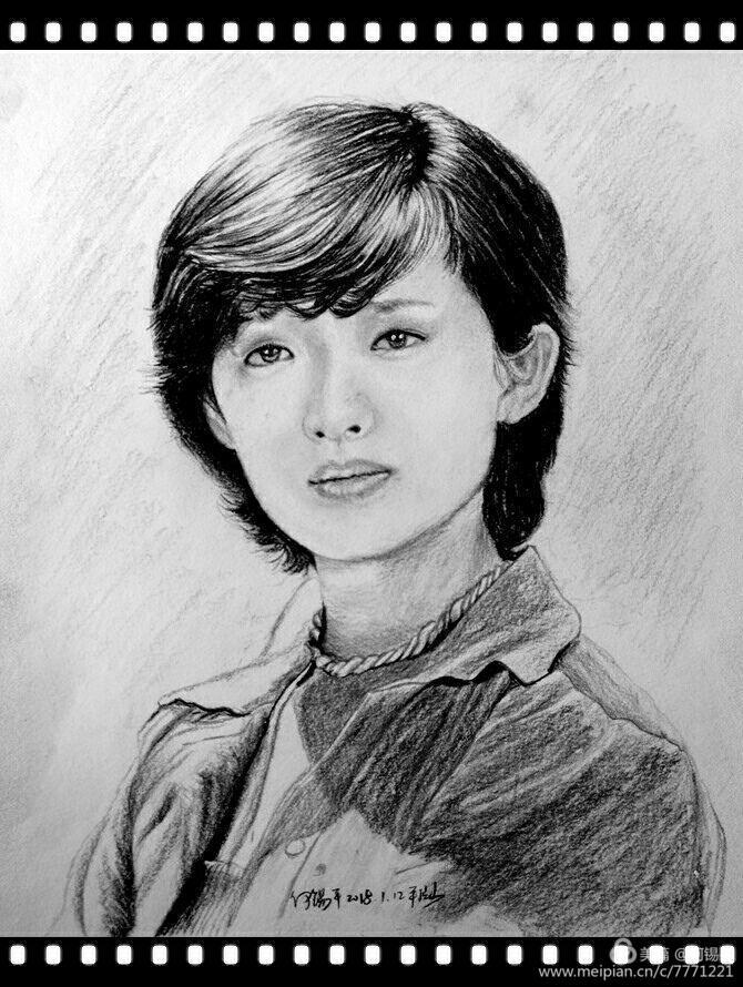 碳铅素描作品,碳铅人物素描画像