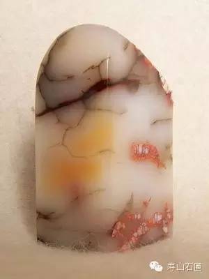 寿山石瑕疵品篆刻,寿山石表面有裂纹