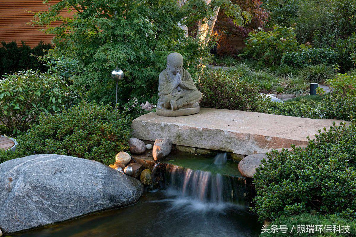 禅意庭院绿化设计图鱼池,最有日本禅意的庭院鱼池