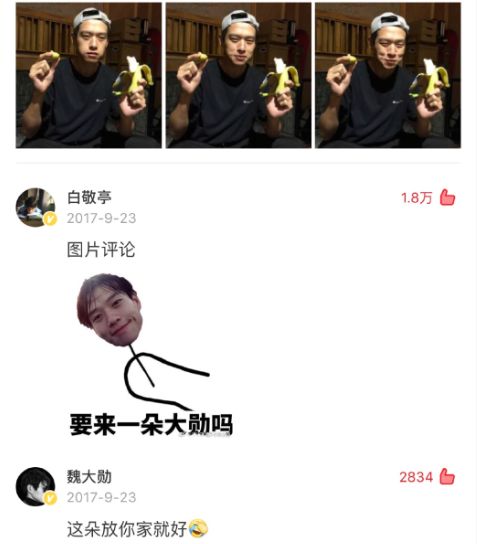 白敬亭魏大勋互相吐槽,山花为啥是形容魏大勋和白敬亭的