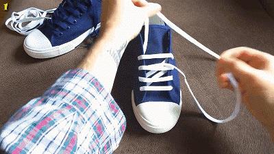 adidas贝壳头鞋带不打结系法,运动鞋鞋带系法教程男板鞋免打结