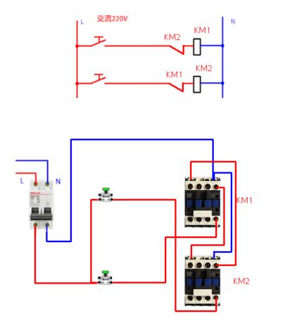教你三步看懂电路图正反转,电机正转10秒后自动反转电路图