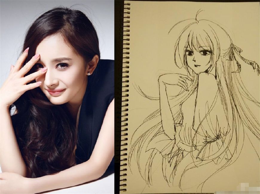 2017迪丽热巴绘画视频,迪丽热巴水彩画画像