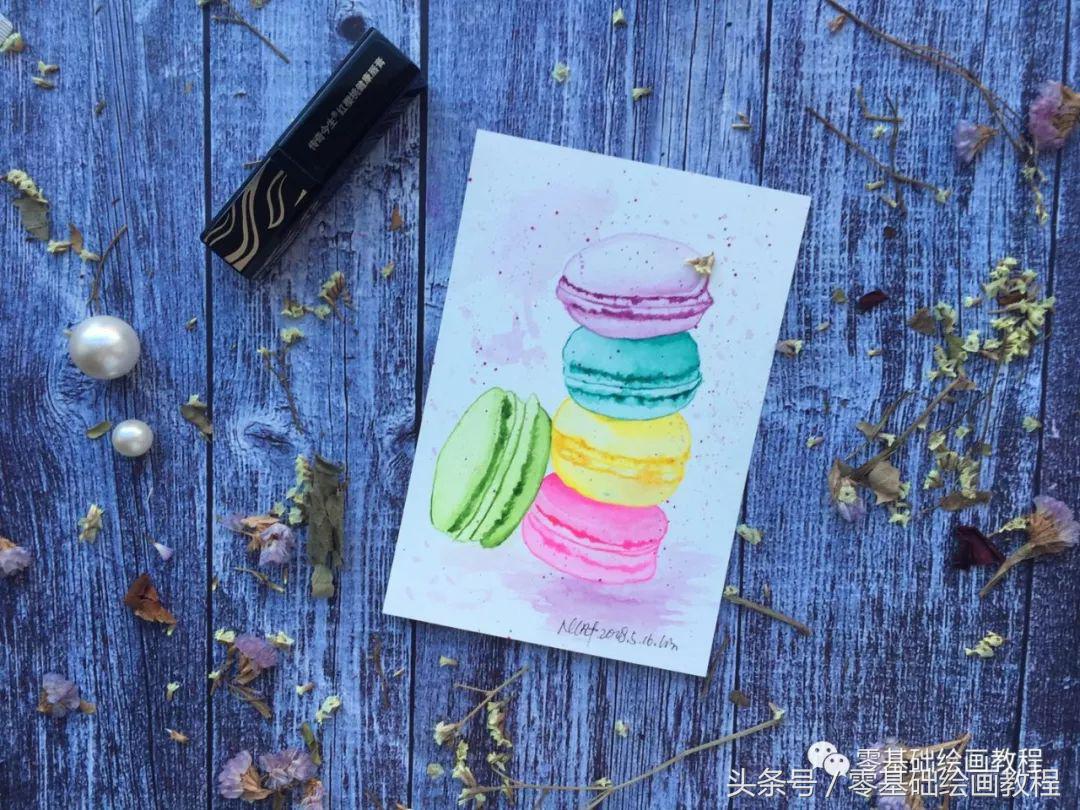 蓝色妖姬丙烯水彩画教程,萌新可以画的水彩教程