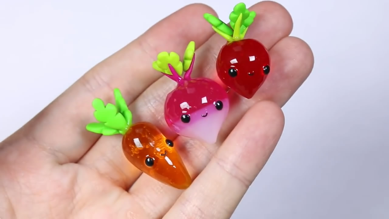 粘土创意diy,怎么用粘土做萝卜简单版