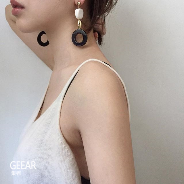 知性简约耳饰,知性风格耳饰