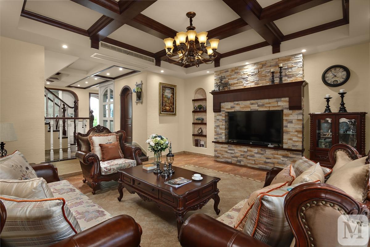 中式豪宅实木整装全屋定制,美式130平全屋实木定制