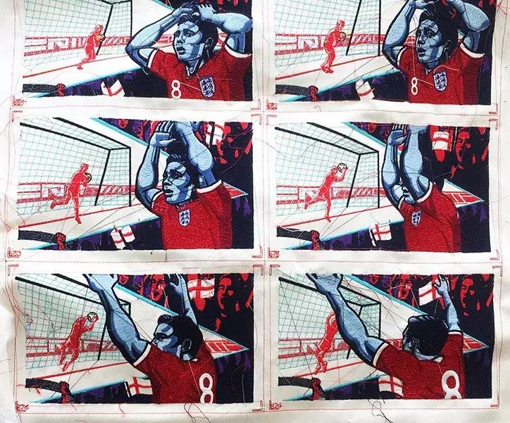 他用500小时「绣」出了一场世界杯