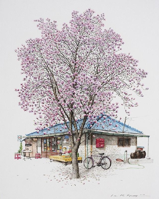 简单清新水彩画日漫,日本水彩风景画教程