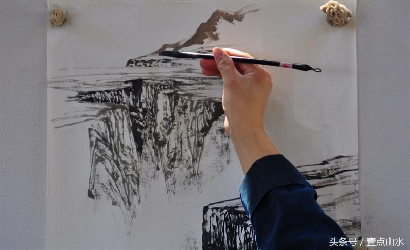 曾刚老师彩墨山水画,曾刚老师写意山水画技法视频