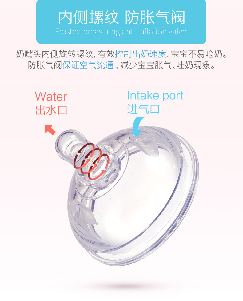 宝宝奶嘴知识,防胀气通用型奶嘴