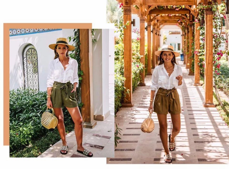 胖脚穿短裤怎么搭鞋子,短裤搭配平底鞋好看吗