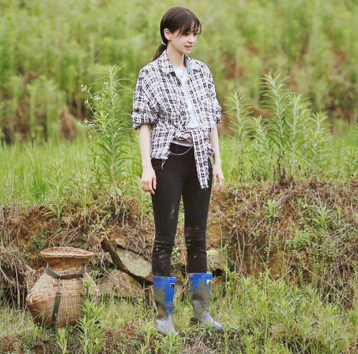 倪妮同款新上衣,倪妮同款格子衬衣