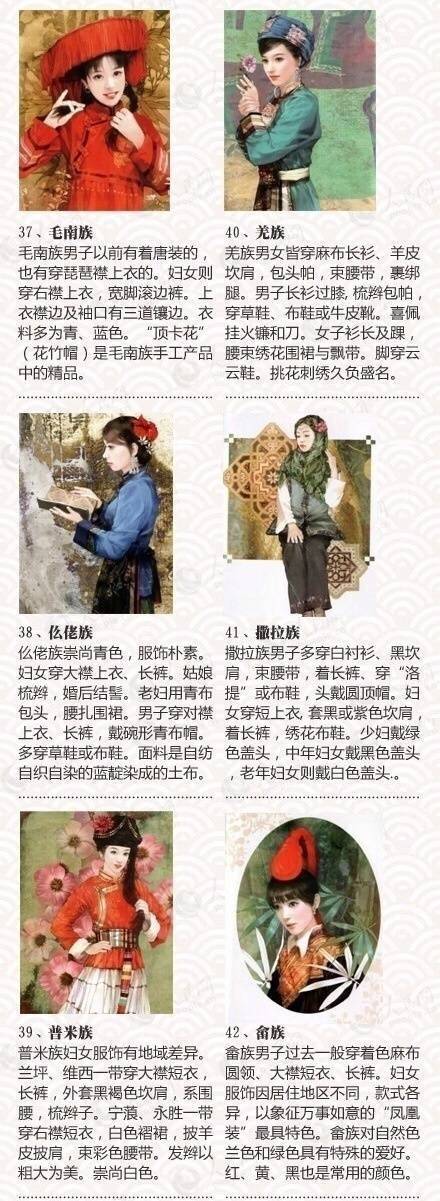 56个民族服饰和传统节日,中国具有代表性的民族传统服饰