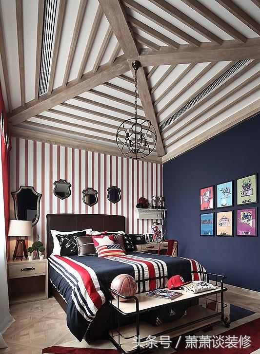 篮球儿童房装修效果图,儿童房足球风格装修