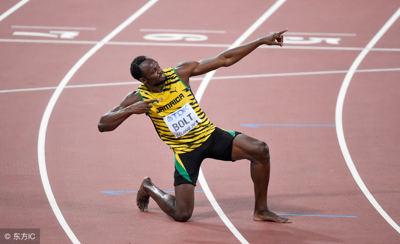 牙买加博尔特经典动作黑色闪电,和博尔特一样高的牙买加飞人