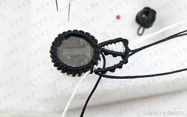 编织硬币小猫挂件,硬币挂件编织教程猫头