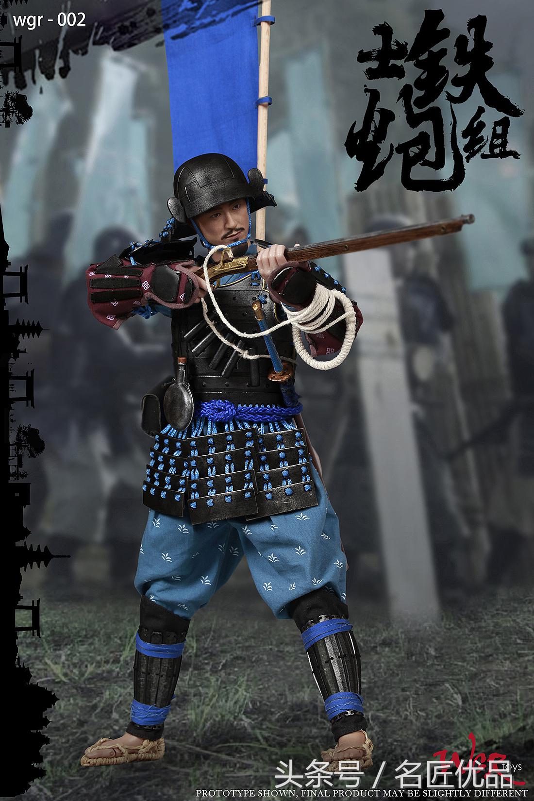 日本战国火绳兵手办,钢铁武士手办shf万代
