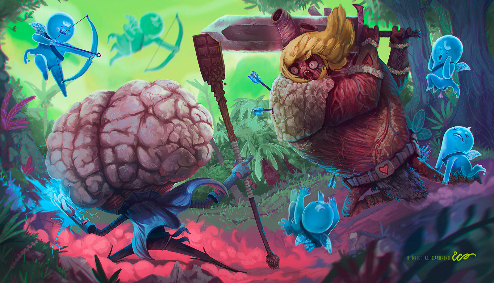 插画procreate水稻,插画procreate饰品书籍