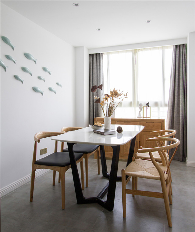 小户型简约装修97平米户型图,90平米两室一厅简约风装修图