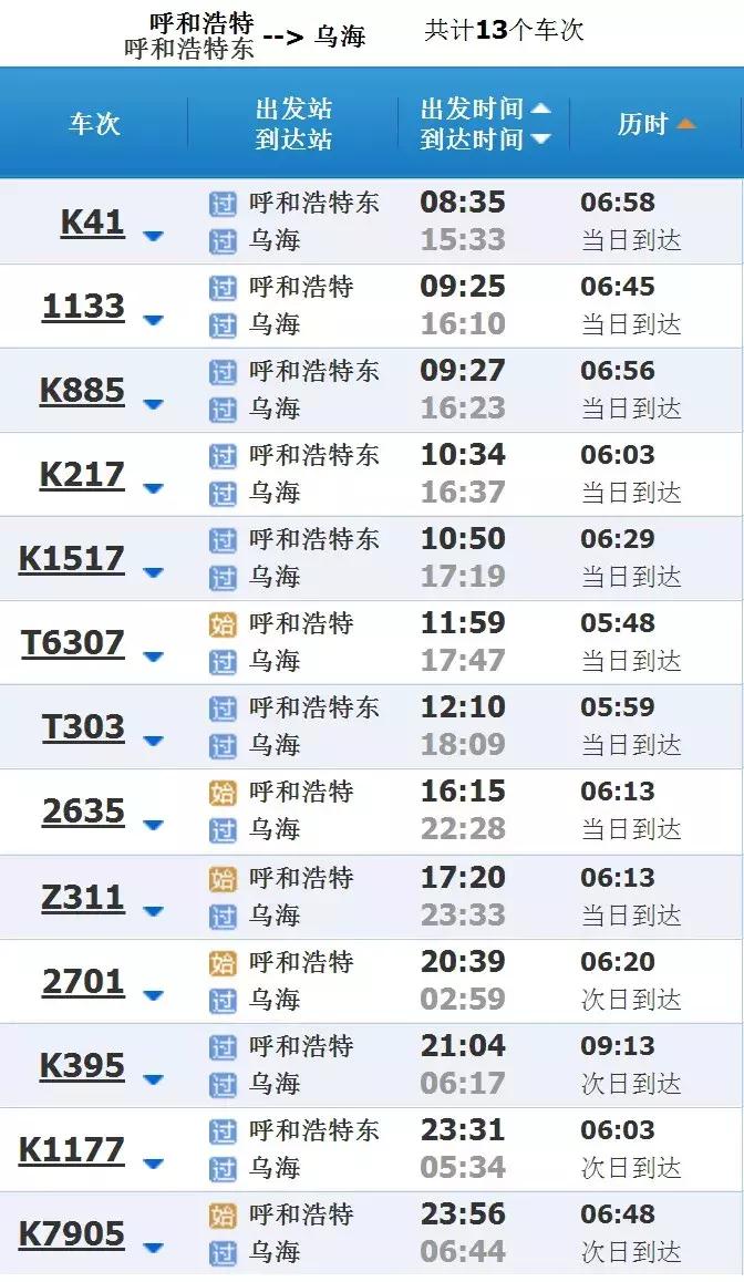 呼和浩特始发列车最新消息,呼和浩特地铁站发车时间表