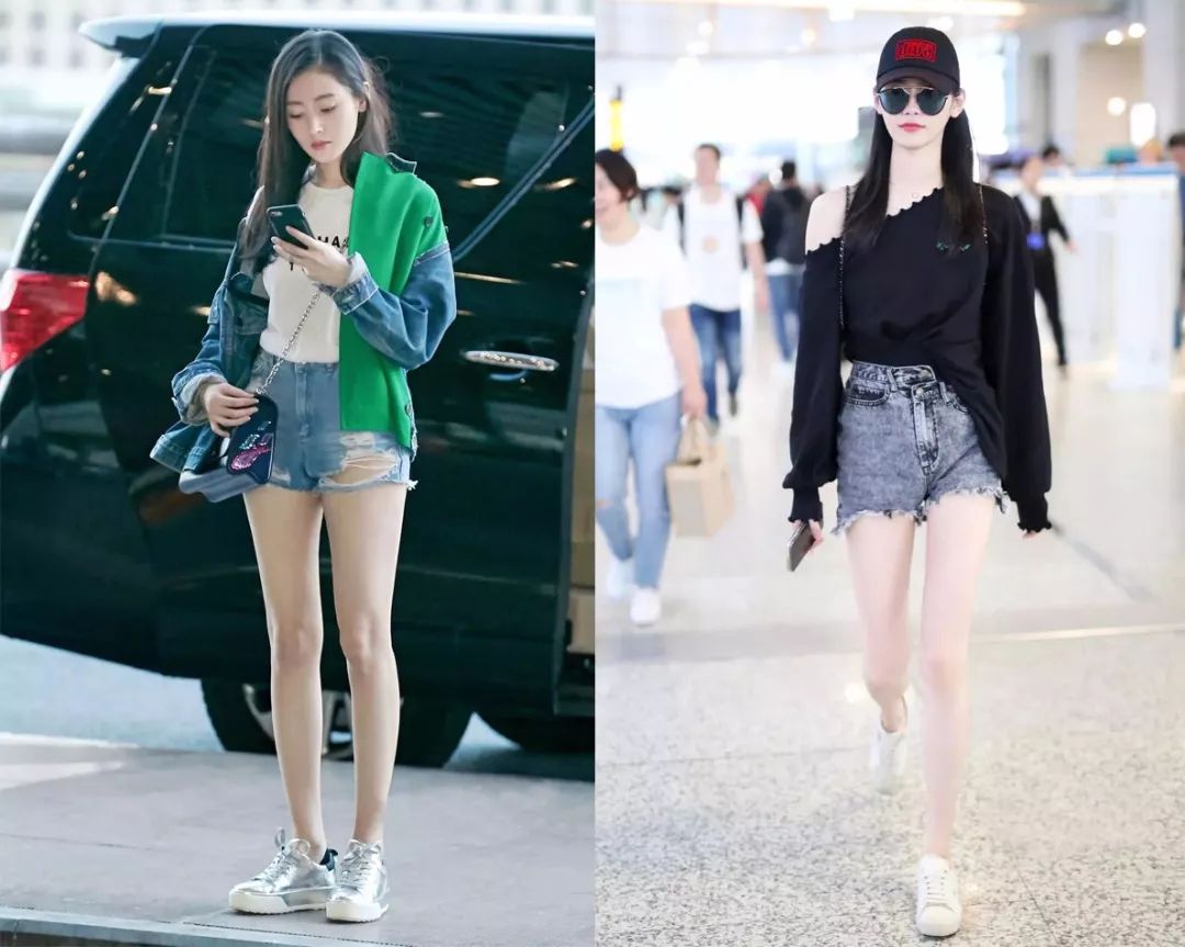 宽松牛仔短裤怎么穿才不显腿短,最适合自己的牛仔短裤