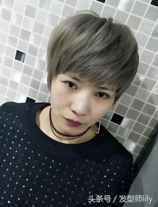 五款短发烫型,超酷圆脸烫的短发