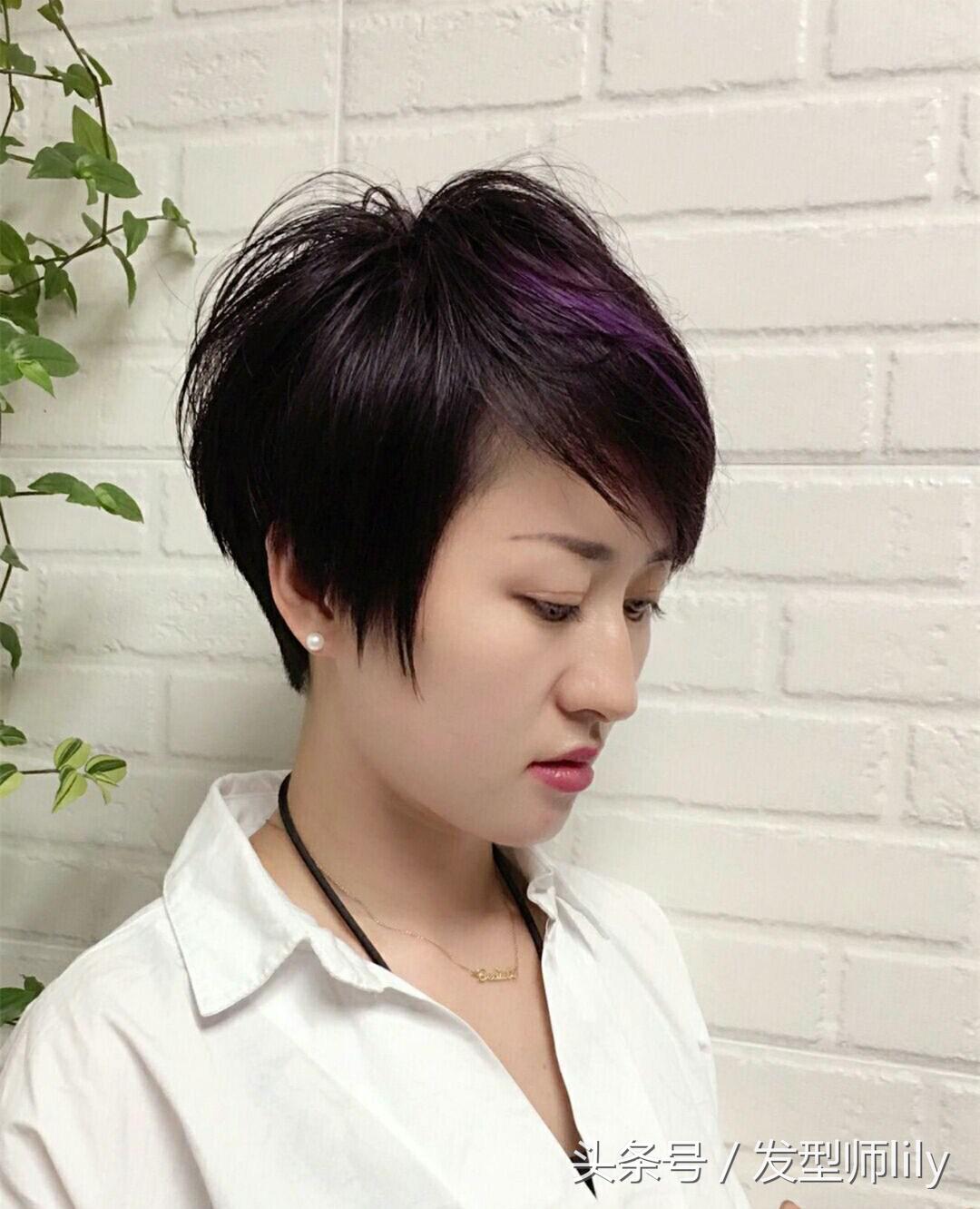 五款短发烫型,超酷圆脸烫的短发