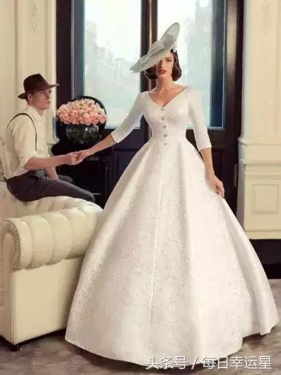 十二星座专属宫廷婚纱,巨蟹座甜美柔和,天秤座犹如蓝色精灵!