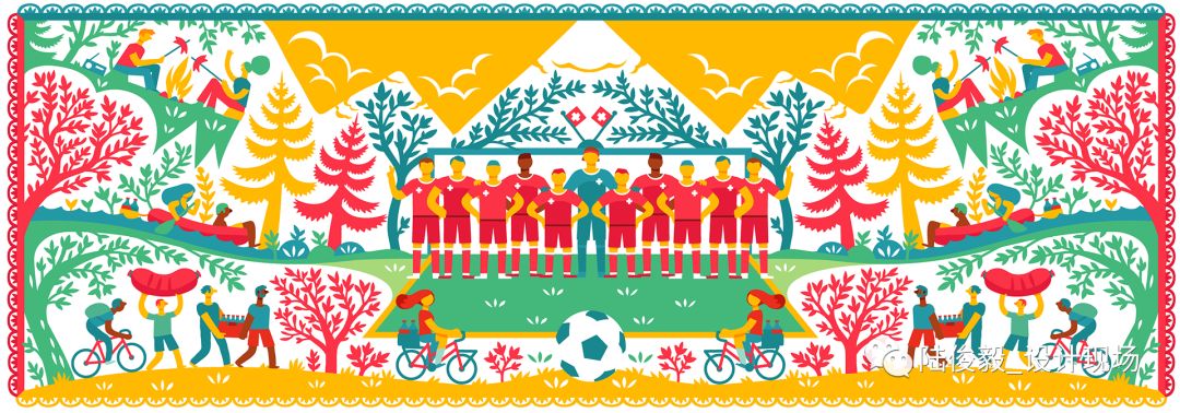 世界杯足球插画海报高清,世界杯主题手写画