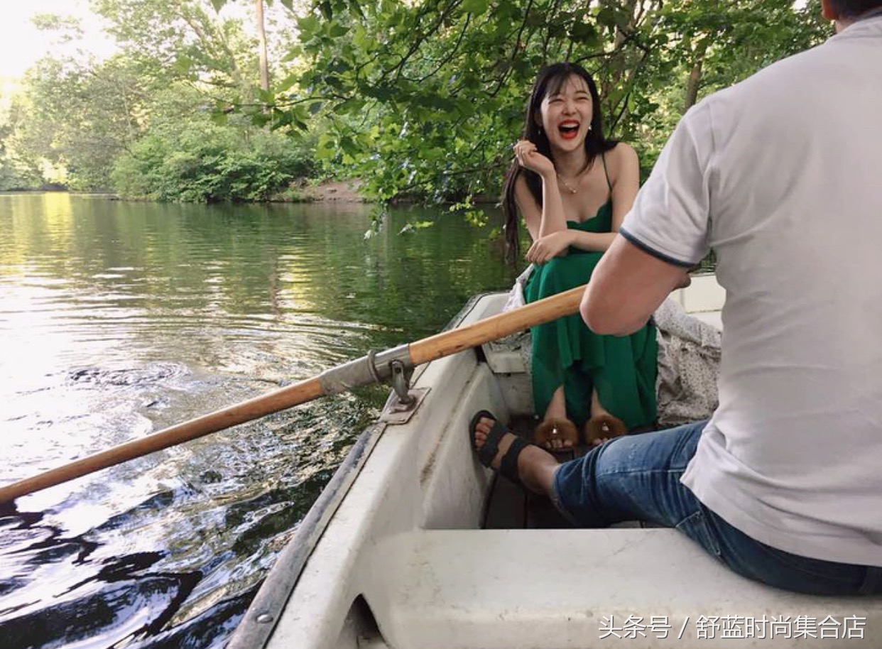 雪莉少女感吊带红裙,雪莉怎么放飞自己