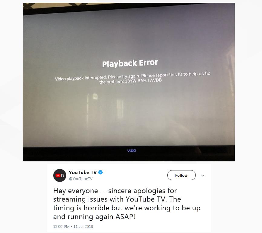 对不起，YouTubeTV我们不要您道歉，因为有CCTV世界杯赛事直播呀