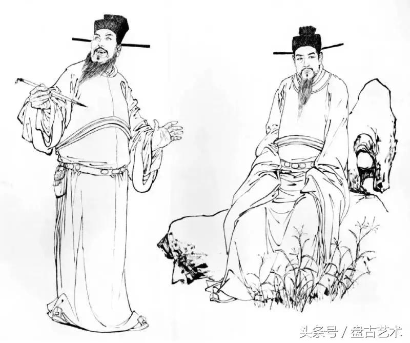 人物国画孙膑、庞涓技法，相当全面（盘古艺术油画国画书画定制