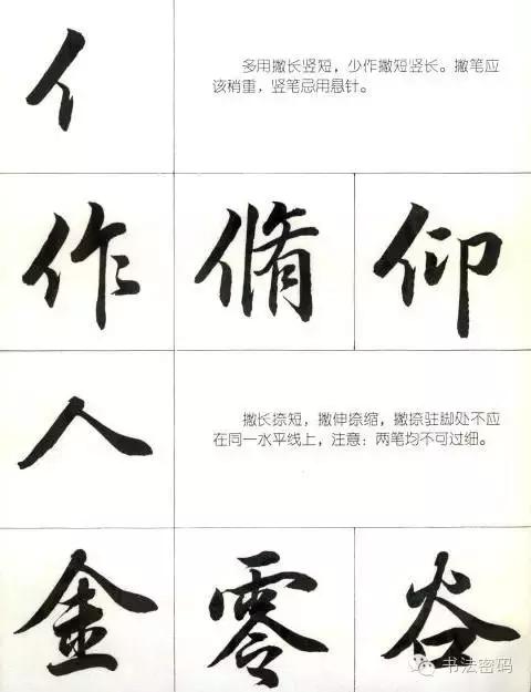 行书22个写法,米芾行书笔画偏旁部首精解