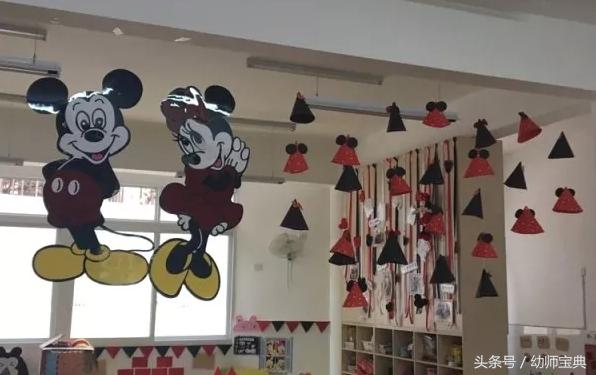 米奇英式风格环创,米奇城堡主题环创