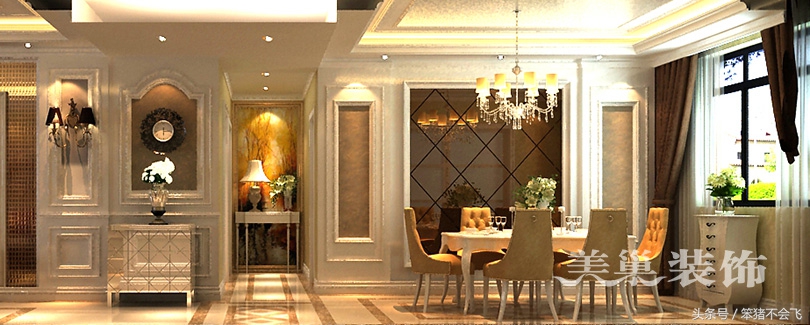 郑州蓝堡湾125平方装修效果图,蓝堡湾简欧风格