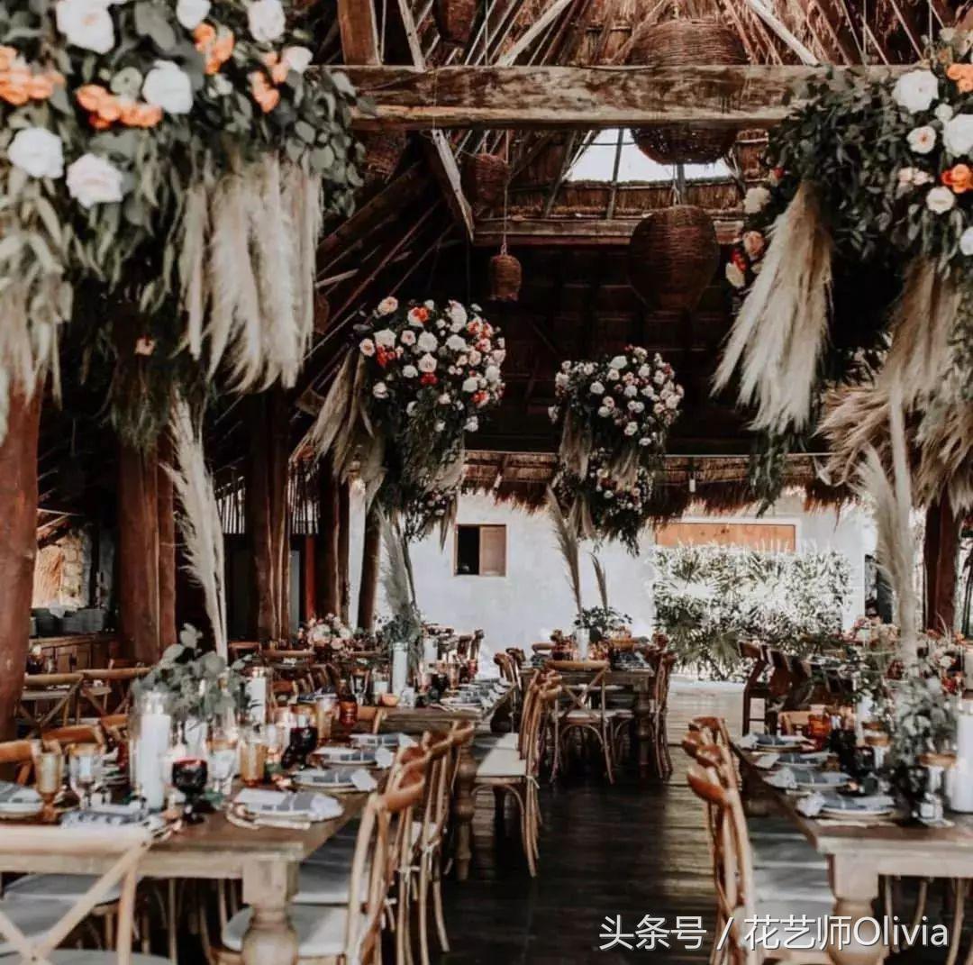 小清新森系户外婚礼布置,农村婚礼现场布置效果图森系