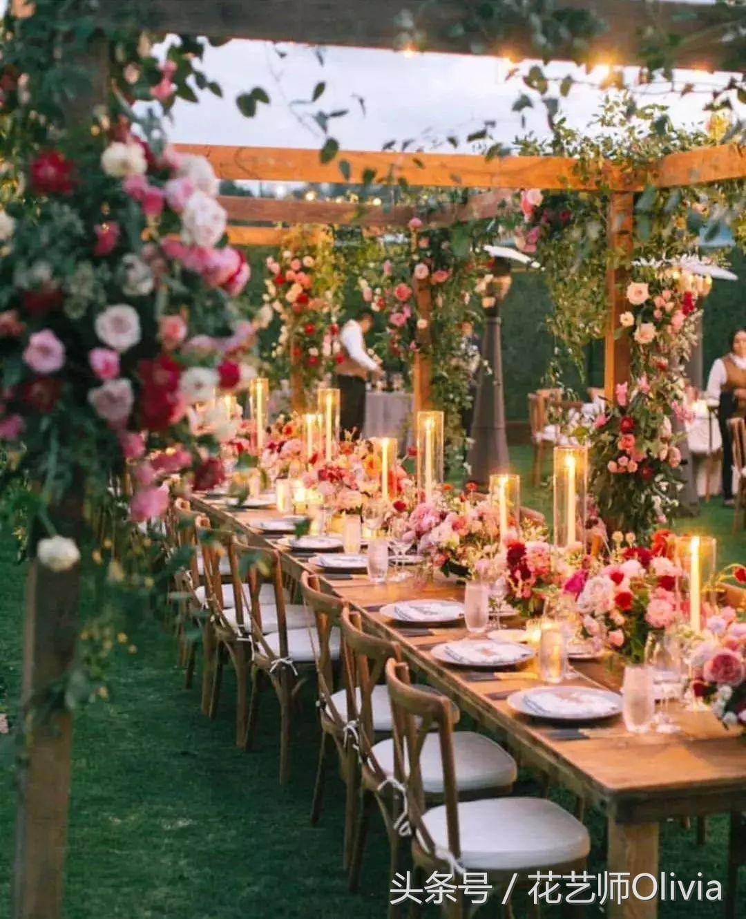 小清新森系户外婚礼布置,农村婚礼现场布置效果图森系