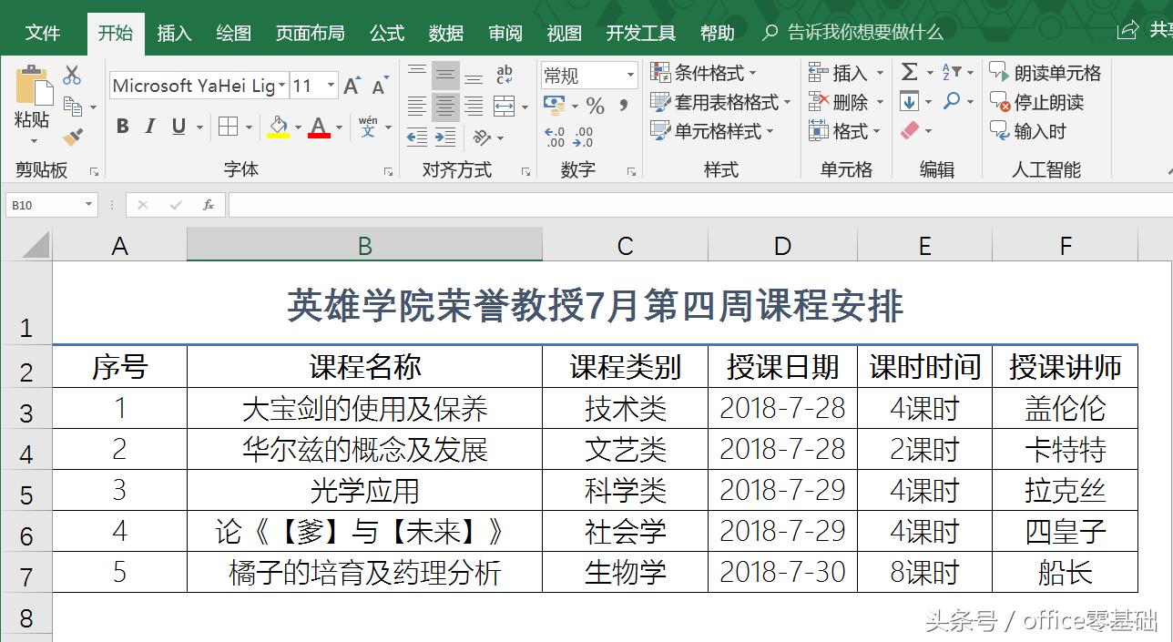 对表格进行套用样式设置,表格样式进行套用