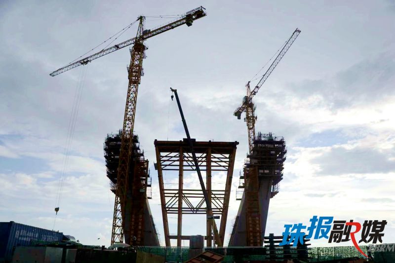 洪鹤大桥进展,珠海洪鹤大桥磨刀门主航道桥合龙